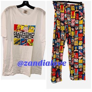 New Cartoon Network 2 piece pajama set sz Large